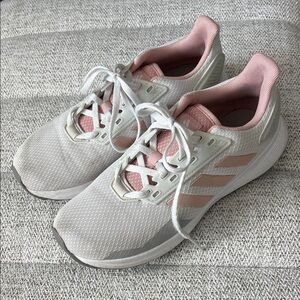 Adidas Women's Pink and White Sneakers Size 6.5